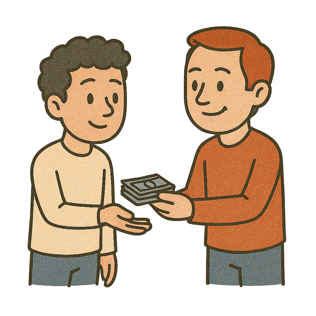 Imagen del verbo Lend
